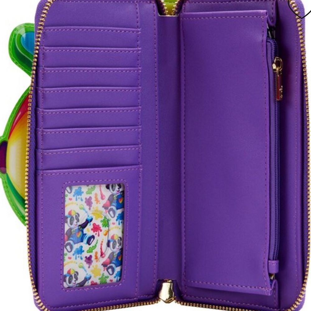 Sale! Loungefly Lisa Frank Panda Painter mini Backpack and wallet set new - Picture 8 of 10